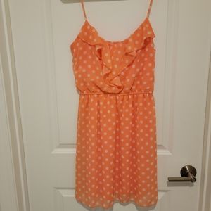 5/$25 Pink Polka-dot ruffle dress
